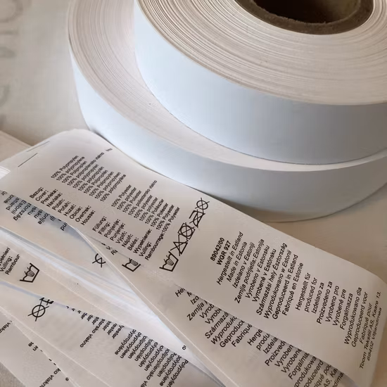 Термотрансферная печать на бумажной ленте из нейлоновой тафты (NT2109)